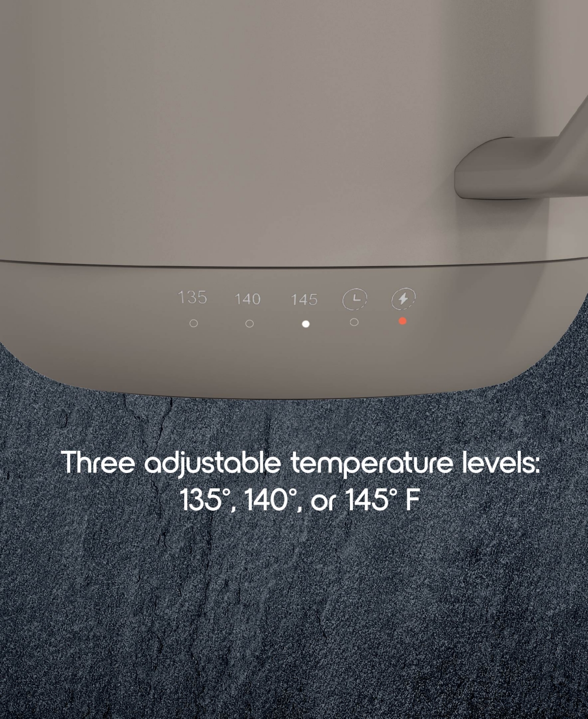 Tzumi Puree Warming Coffee Mug, 12 oz. Stainless Steel Mug with Warmer Coaster and Lid