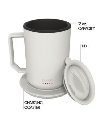 Puree Warming Coffee Mug, 12 oz. Stainless Steel Coffee Mug with Mug Warmer Coaster and Lid&nbsp;