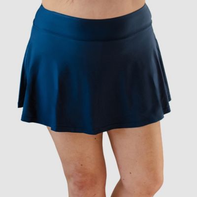 Plus Size High Waisted Chlorine Resistant Flowy Swim Skort With Attached Shorts
