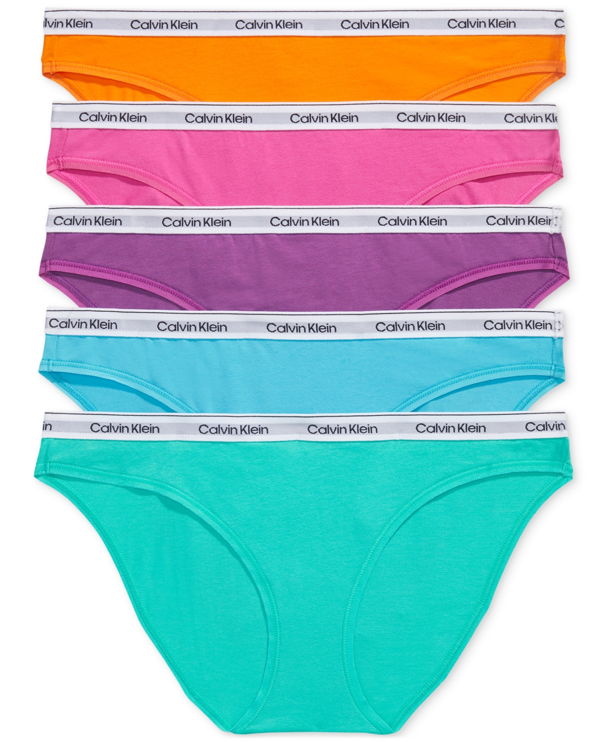 Calvin Klein Women's 5-pack. Modern Logo Low-rise Bikini Underwear Qd5208
