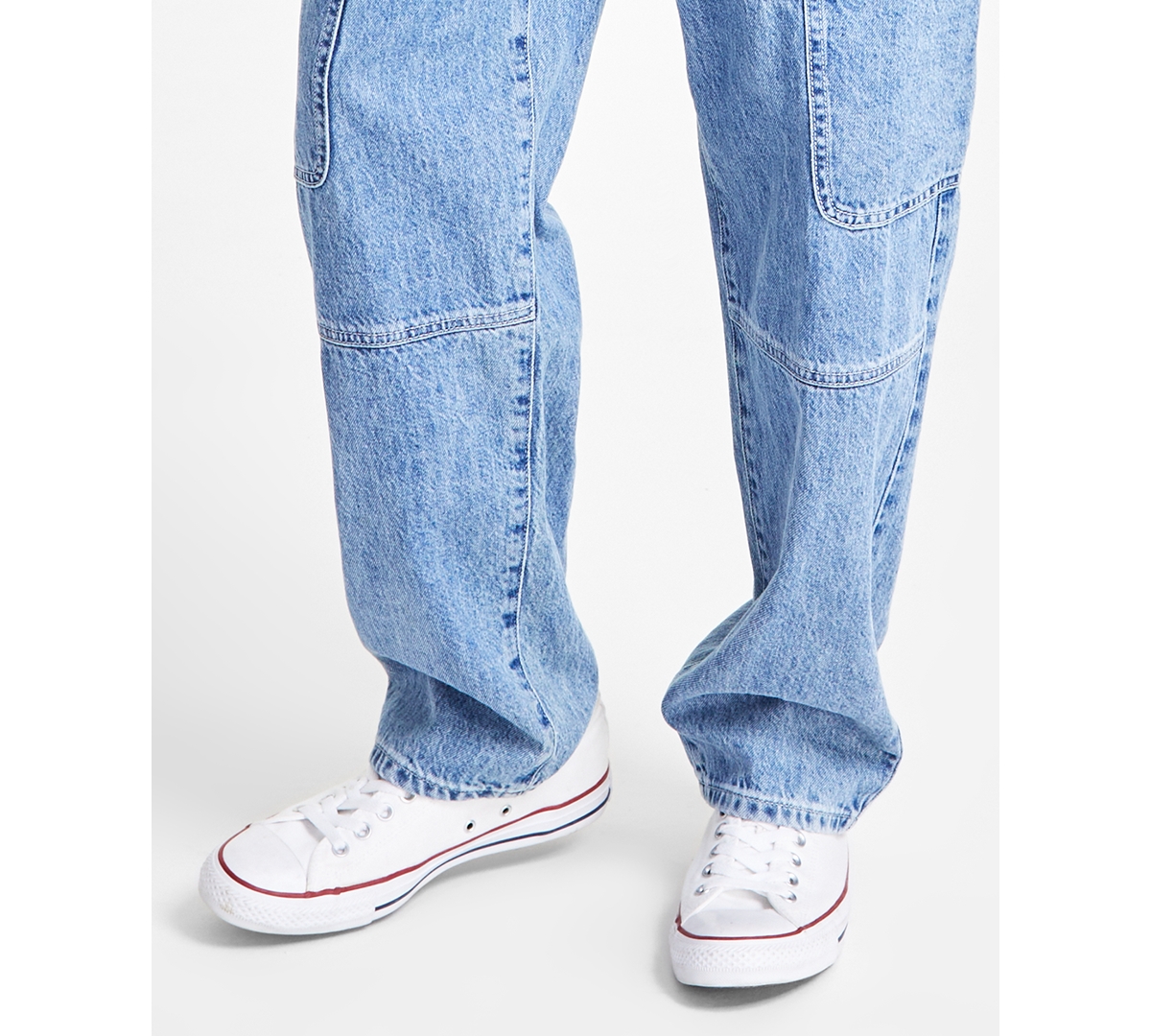 Sun + Stone Men's Soft UtilityBlue Cargo Jeans, Created for Macy's - Ocean