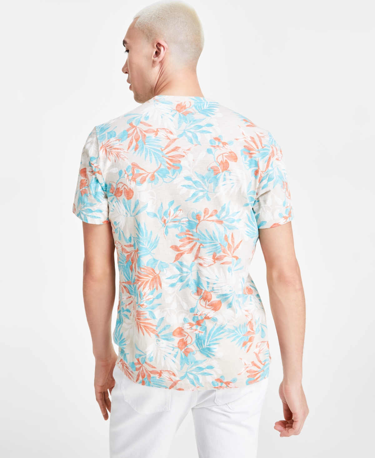 Shop Sun + Stone Men's Oasis Short Sleeve Crewneck T-shirt, Created For Macy's In Neutral