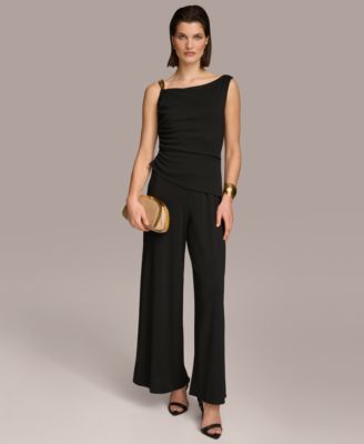 Donna Karan New York - Women's Hardware-Strap Ruched Jumpsuit