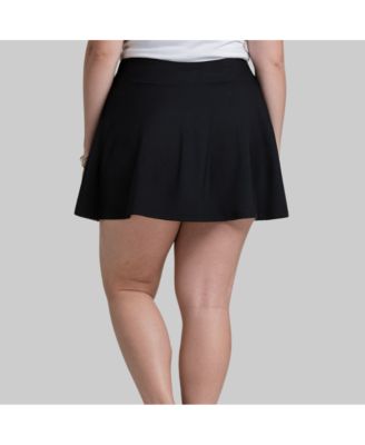 Plus Size Flowy Swim Skirt With Attached Shorts