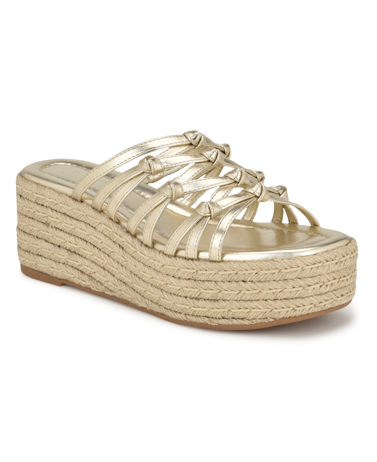 Nine West Women's Cristy Strappy Open Toe Wedge Sandals