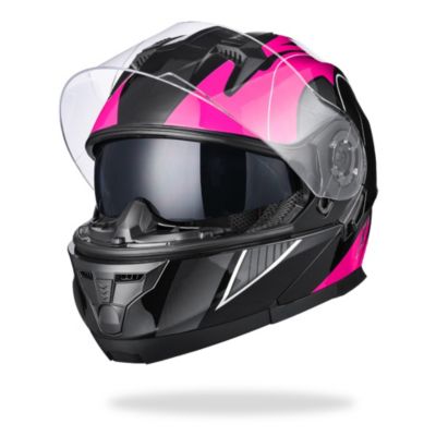 RUN-M3 Modular Flip Up Helmet Full Face Dual Visor DOT Motorcycle Bike S