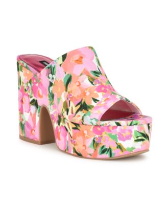 Nine West Women's Olley Slip-On Open Toe Wedge Sandals - Macy's