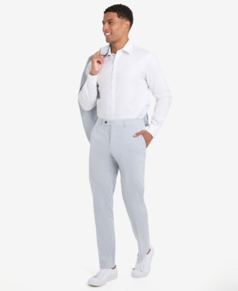 Мужские брюки Tommy Hilfiger Men's Modern-Fit Solid Seersucker Pant