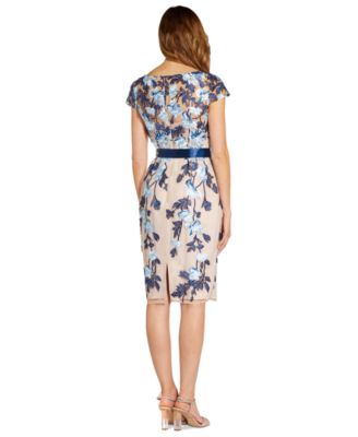 Embroidered Sheath Dress