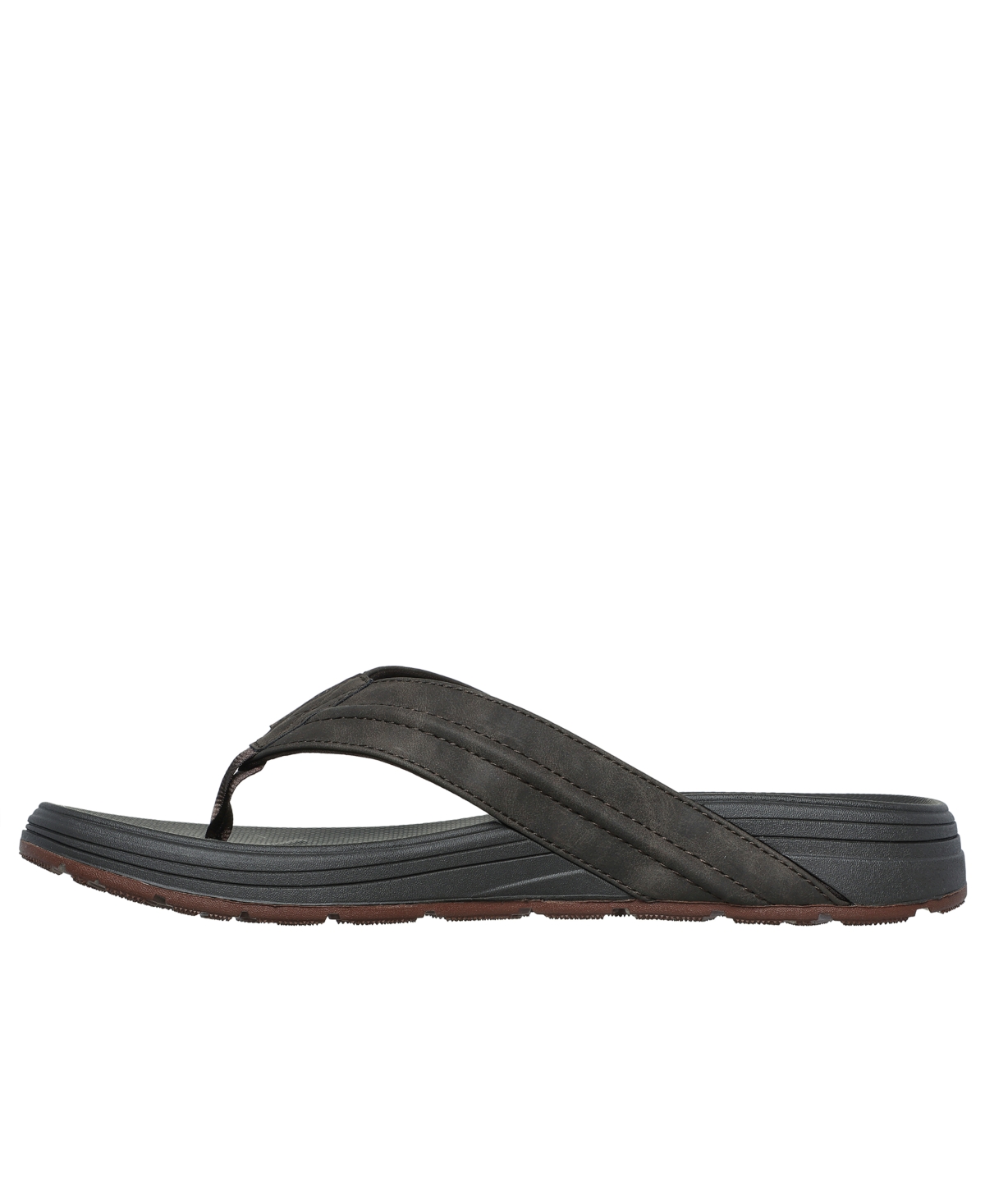 Skechers Men s Relaxed Fit Patino Marlee Memory Foam Thong Sandals from Finish Line Chocolate Smart Closet