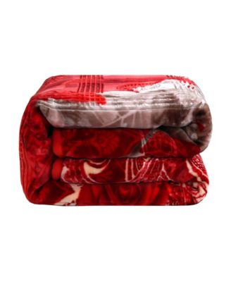 Printed Faux Mink Weighted Blanket, 9 lbs, Queen