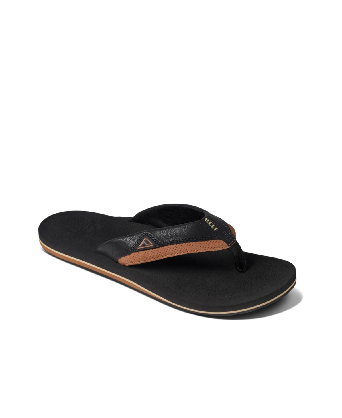 Reef Men's Cushion Dawn Slip-on Sandals In Black,tan