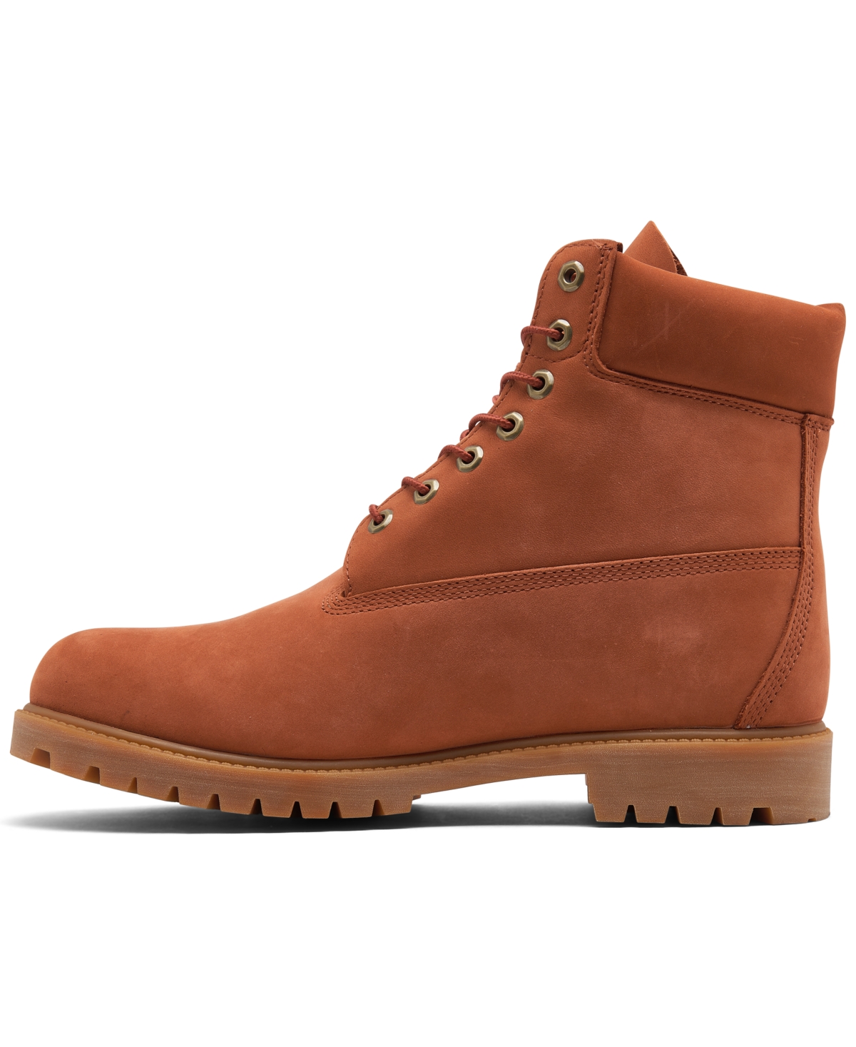Shop Timberland Men's 6" Premium Water Resistant Lace-up Boots From Finish Line In Dark Rust