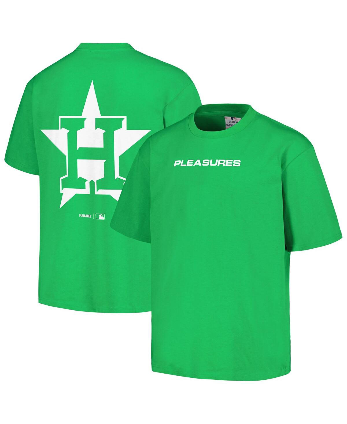 Pleasures Men's  Green Houston Astros Ballpark T-shirt
