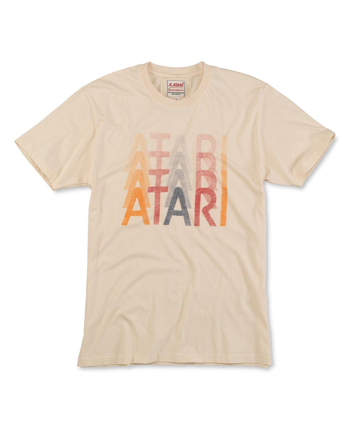 American Needle Men's And Women's  Cream Distressed Atari Vintage-like Fade T-shirt