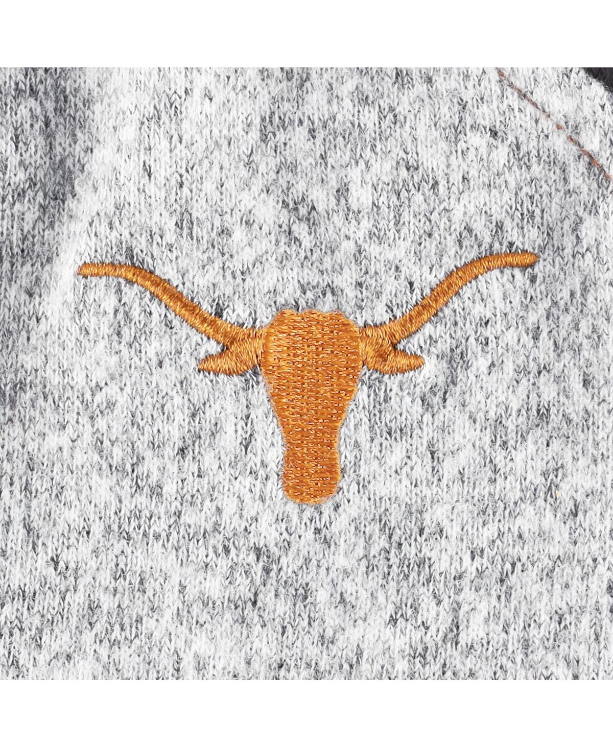 Shop Zoozatz Women's  Texas Orange, Gray Texas Longhorns Colorblock Cozy Tri-blend Lounge Pants In Texas Orange,gray