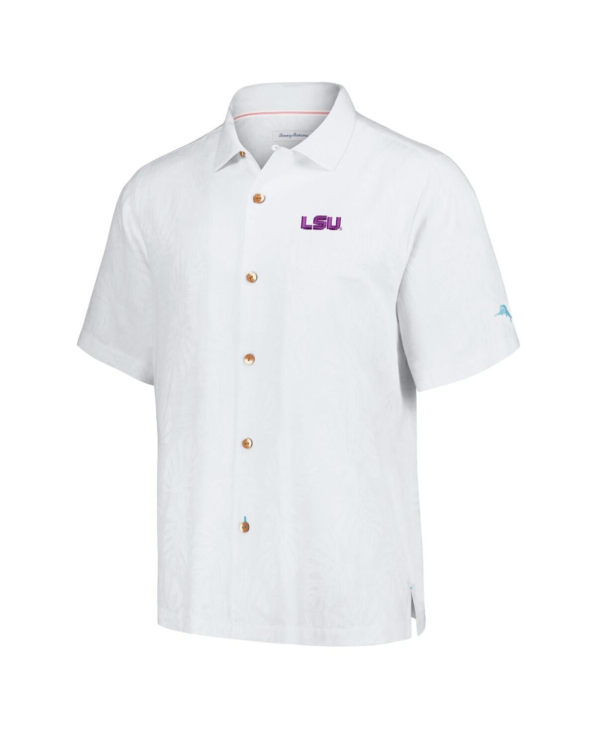 Tommy Bahama White Lsu Tigers Castaway Game Camp Button-up Shirt In White