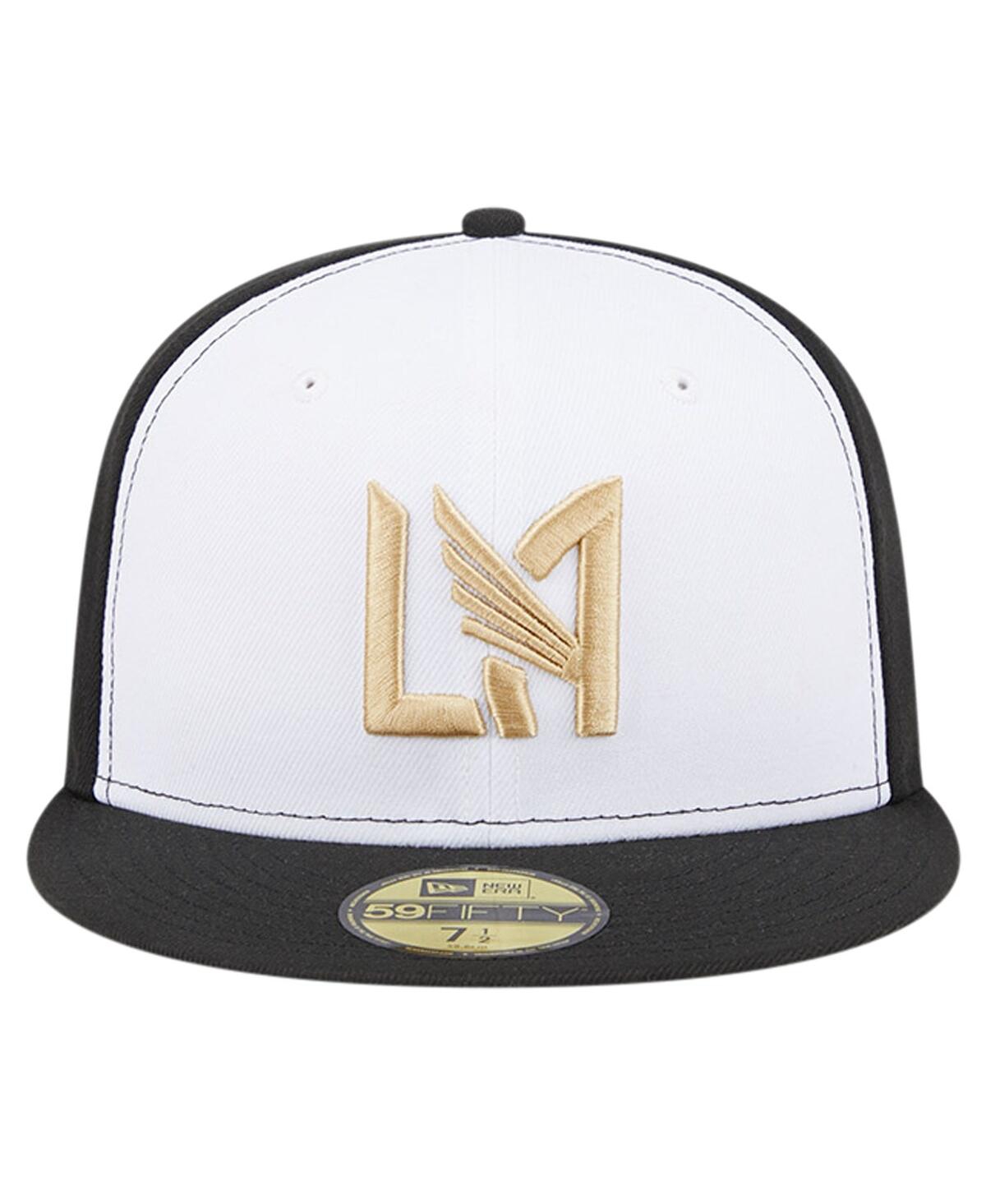 Shop New Era Men's  White, Black Lafc 2024 Kick Off Collection 59fifty Fitted Hat In White,black
