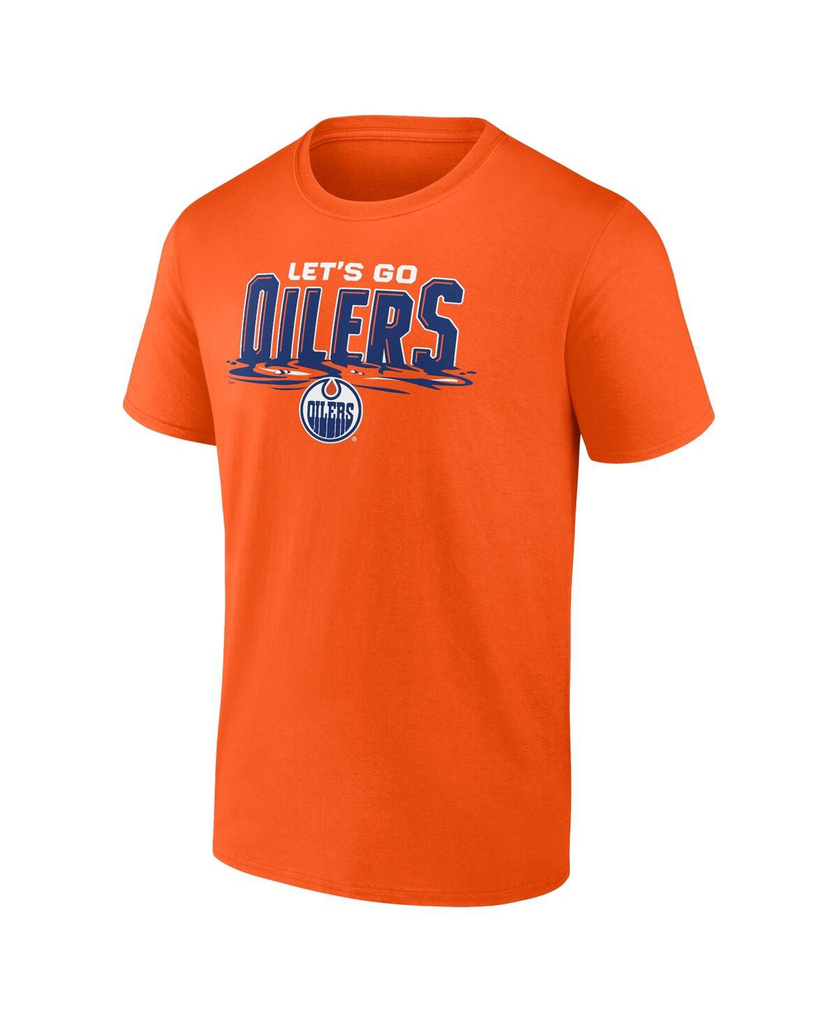 Shop Fanatics Men's  Orange Edmonton Oilers Local T-shirt