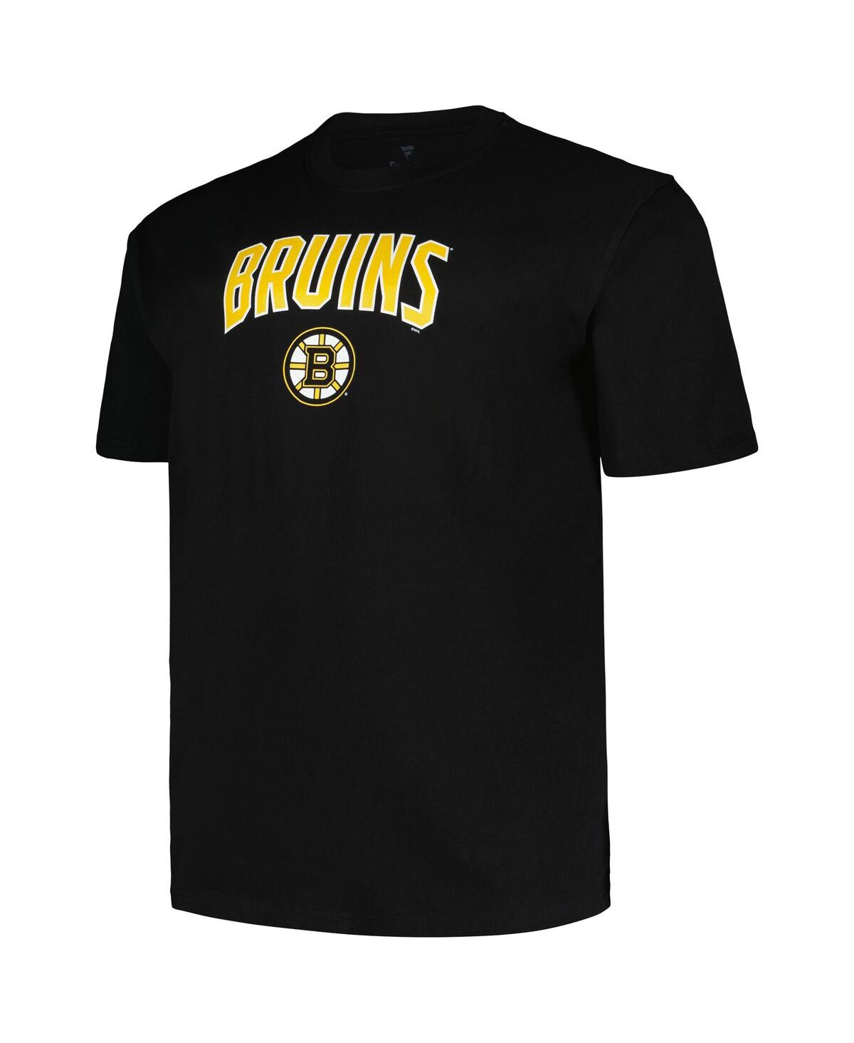Shop Profile Men's  Black Boston Bruins Big And Tall Arch Over Logo T-shirt