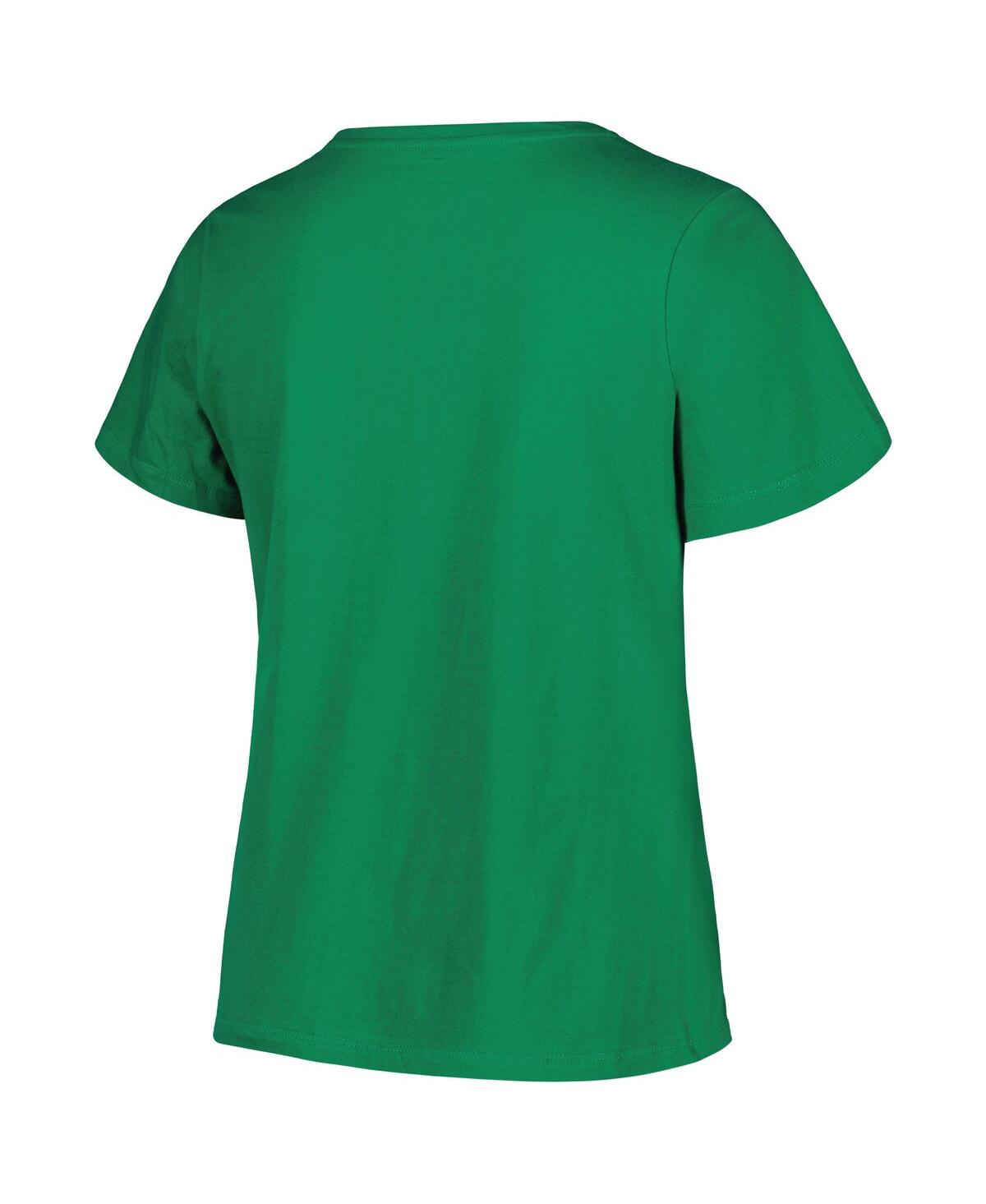 Shop Profile Women's  Green Oregon Ducks Plus Size Arch Over Logo Scoop Neck T-shirt