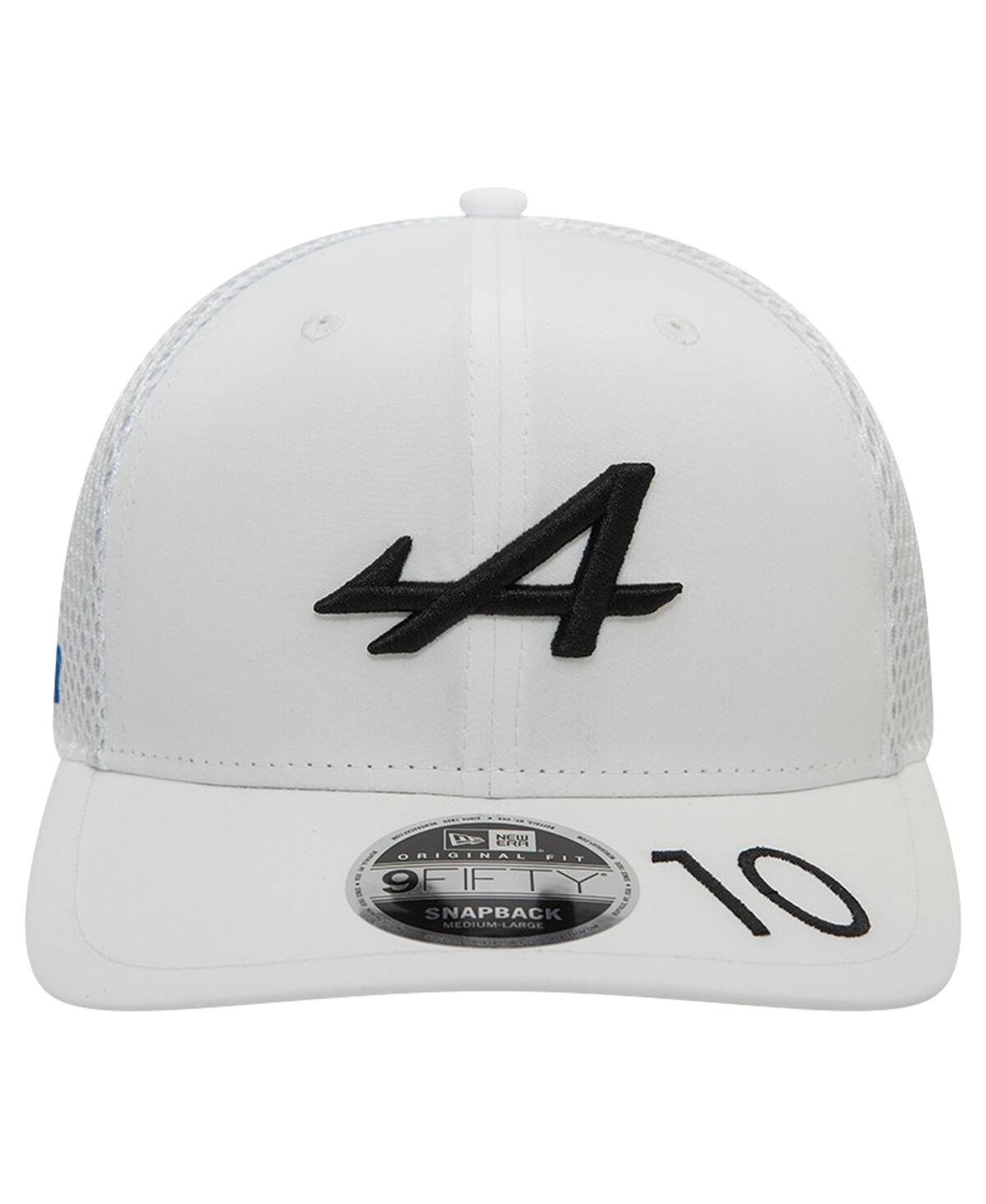 Shop New Era Men's  Pierre Gasly White Alpine Team Driver 9fifty Trucker Adjustable Hat