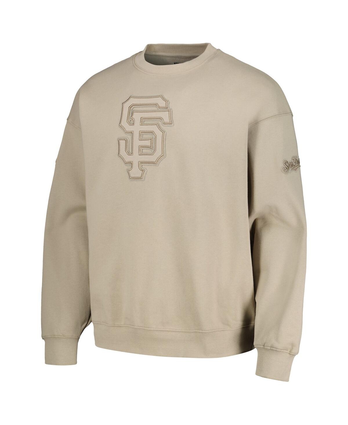 Shop Pro Standard Men's  Pewter San Francisco Giants Neutral Drop Shoulder Pullover Sweatshirt