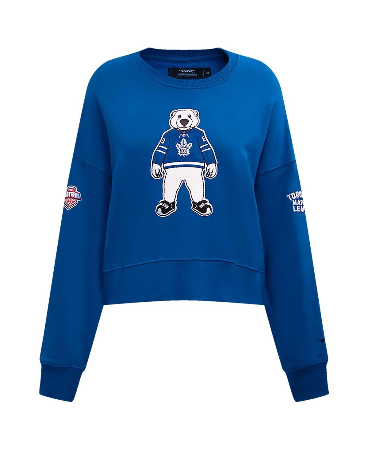 Shop Pro Standard Women's  Blue Toronto Maple Leafs Mascot Crewneck Pullover Sweatshirt