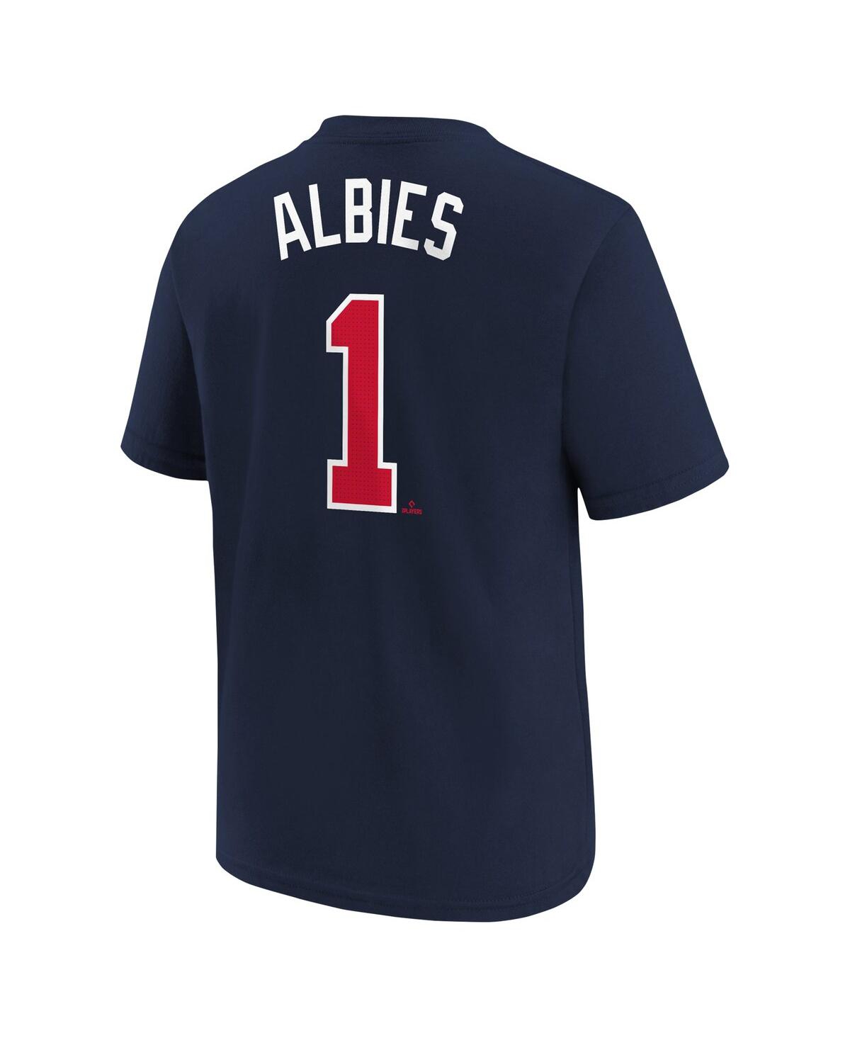 Shop Nike Big Boys  Ozzie Albies Navy Atlanta Braves Home Player Name And Number T-shirt