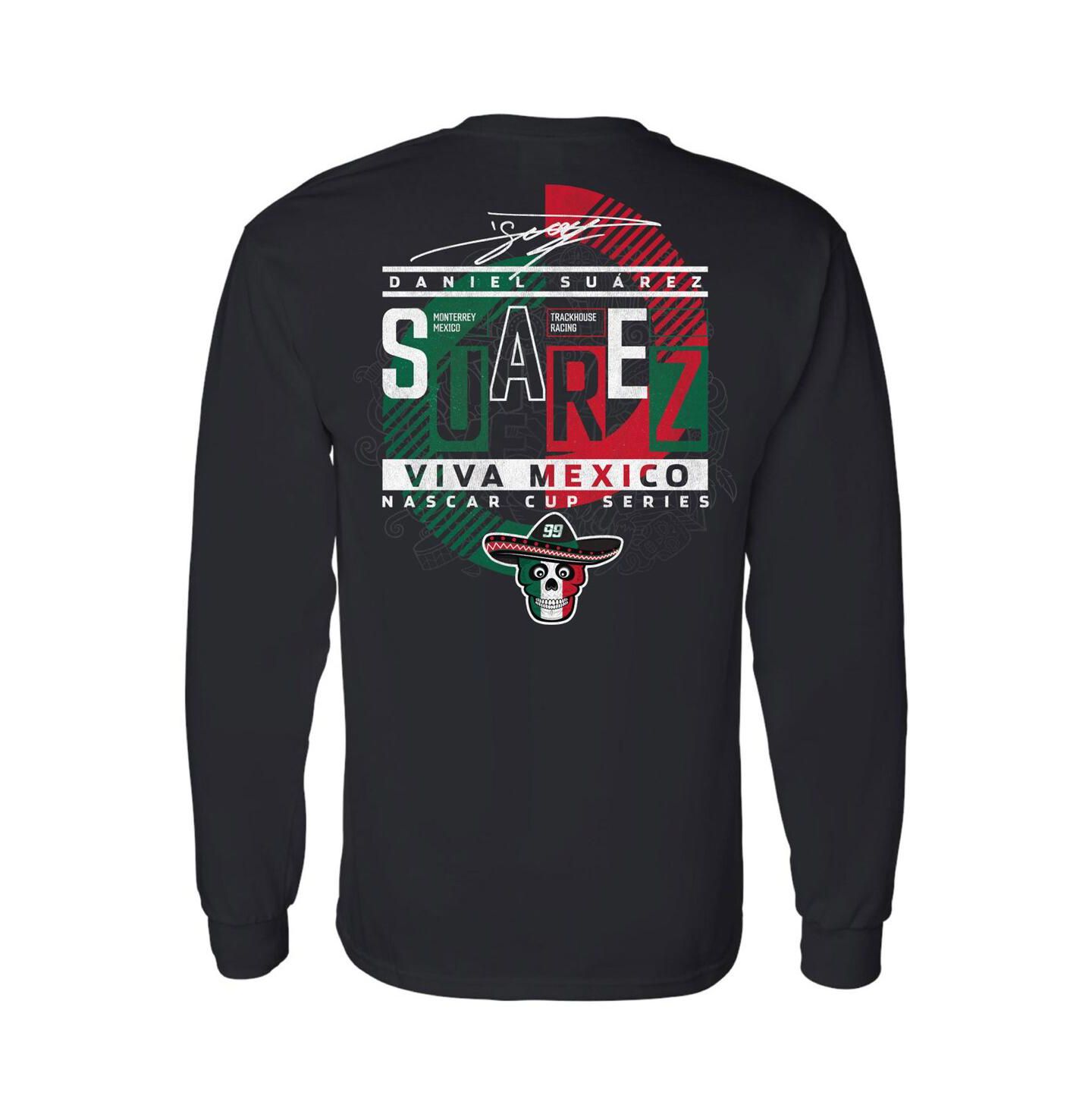 Мужская футболка Trackhouse Racing Team Collection Black Daniel Suarez Vivo Long Sleeve — фото 3