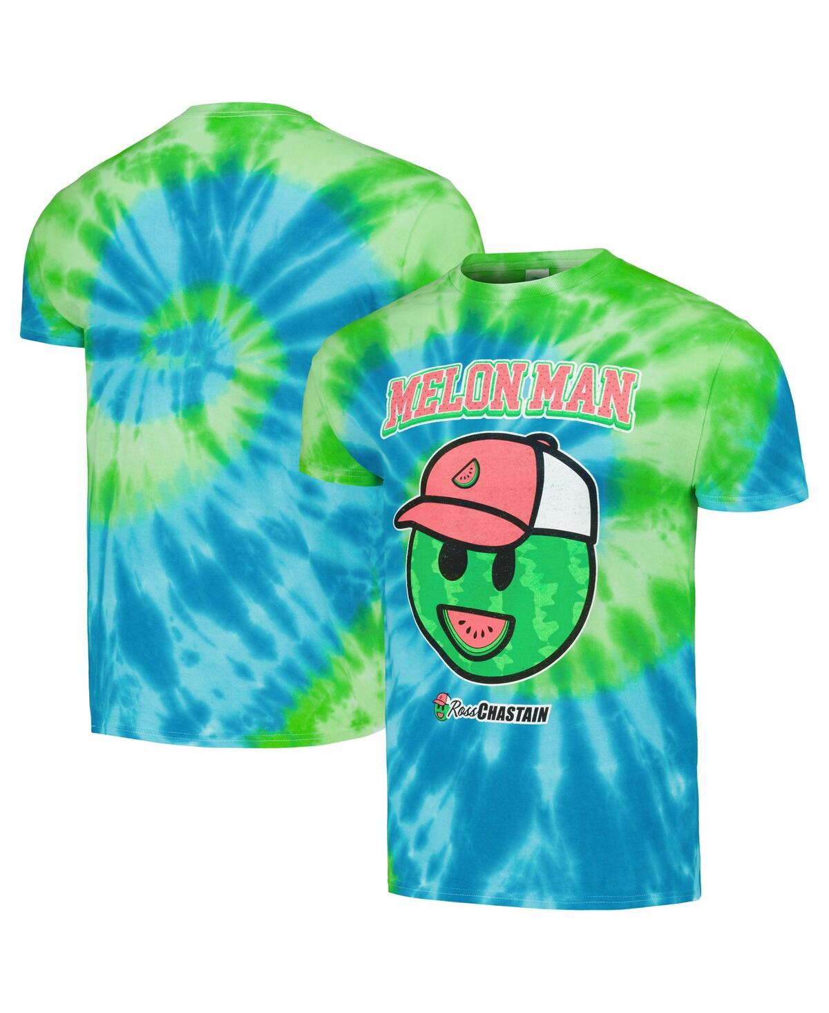 Trackhouse Racing Team Collection Men's  Green, Blue Ross Chastain Melon Man Tie-dyed T-shirt In Green,blue