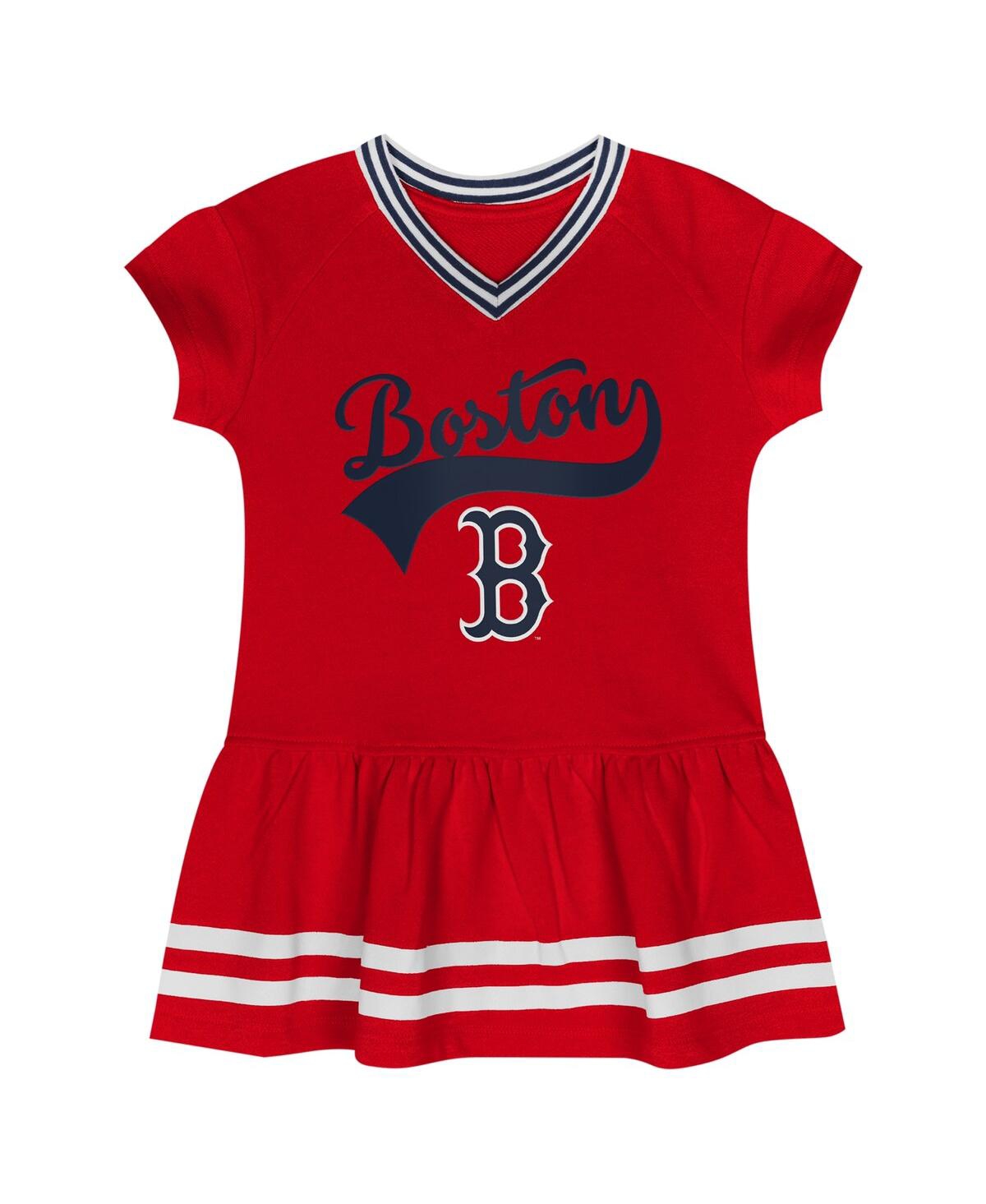 Shop Outerstuff Girls Toddler Fanatics Red Boston Red Sox Sweet Catcher V-neck Dress