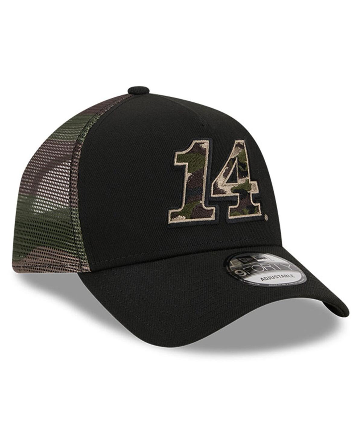 Men's New EraChase Briscoe Camo 9FORTY A-Frame Trucker Adjustable Hat - Black