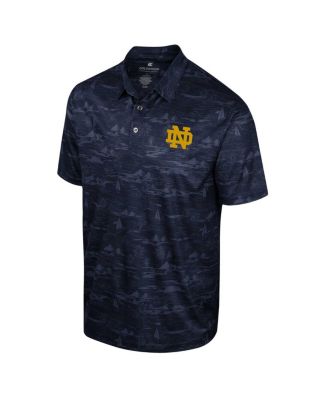Men's Navy Notre Dame Fighting Irish Daly Print Polo Shirt