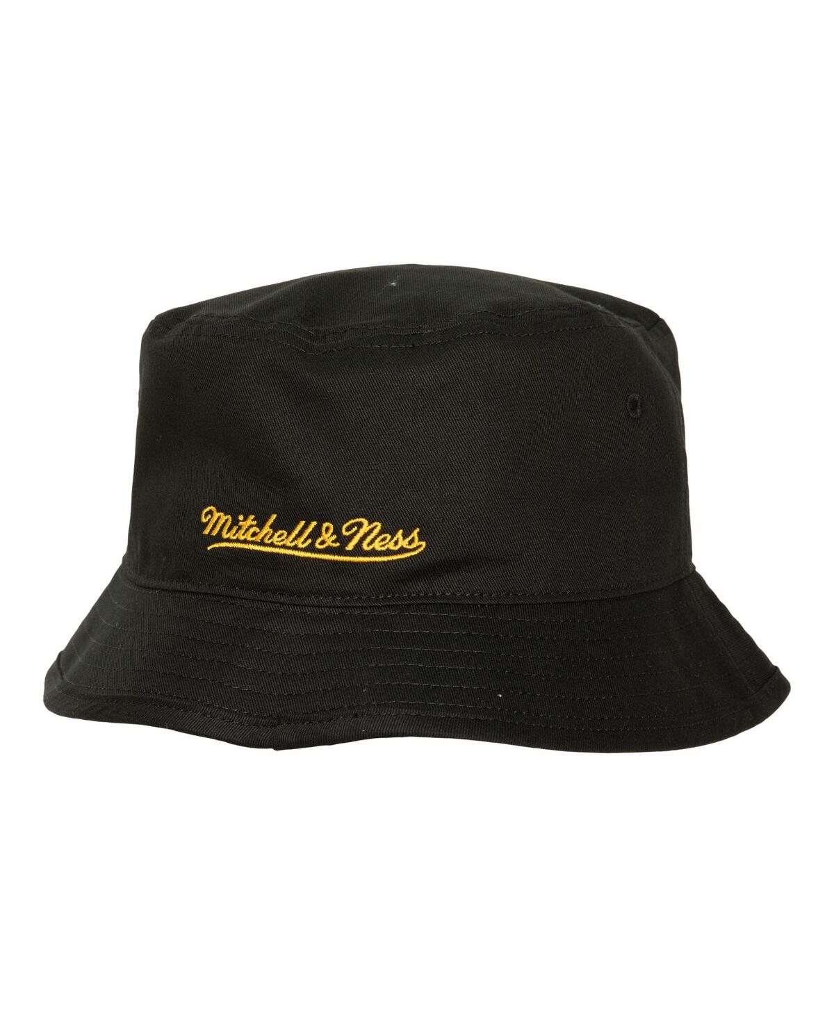 Shop Mitchell & Ness Men's  Black Los Angeles Lakers 50th Anniversary Bucket Hat