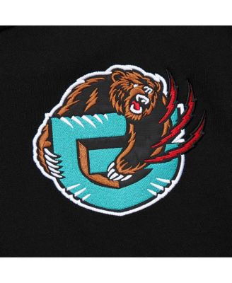 Men's Black Distressed Vancouver Grizzlies Hardwood Classics Team OG 2.0 Vintage-Like Logo Fleece Pullover Hoodie