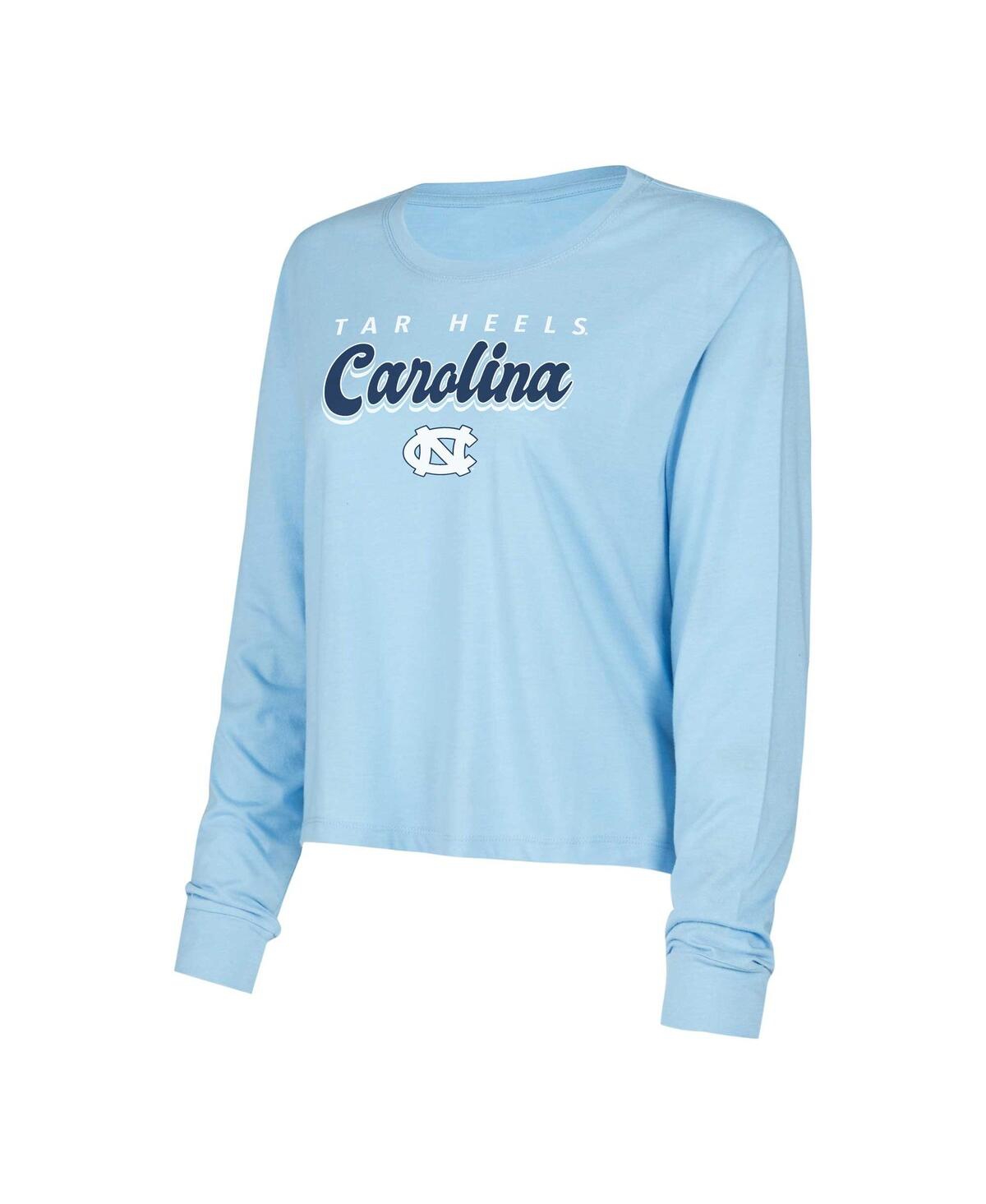 Women's Concepts SportNorth Carolina Tar Heels Team Color Long Sleeve T-shirt and Shorts Set - Light Blue