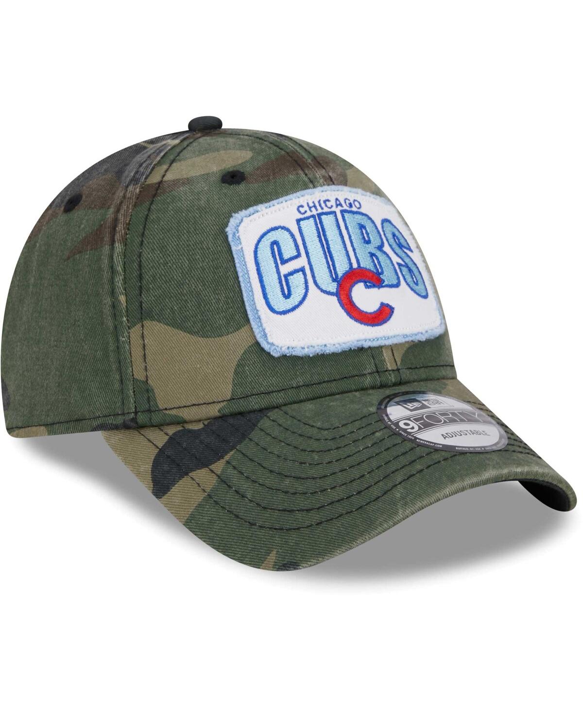 New Era Camo Chicago Cubs Gameday 9forty Adjustable Hat In Camo