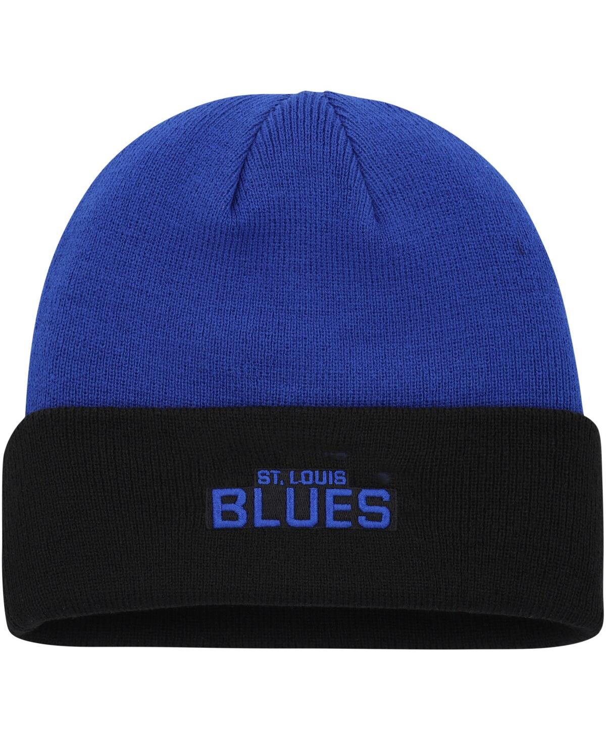 Shop Outerstuff Youth Boys And Girls Blue, Black St. Louis Blues Logo Outline Cuffed Knit Hat In Blue,black