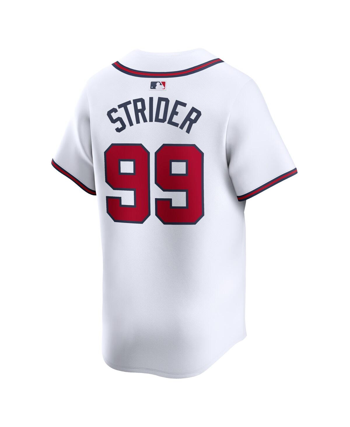 Men's Nike Spencer StriderAtlanta Braves Home limited Player Jersey - White