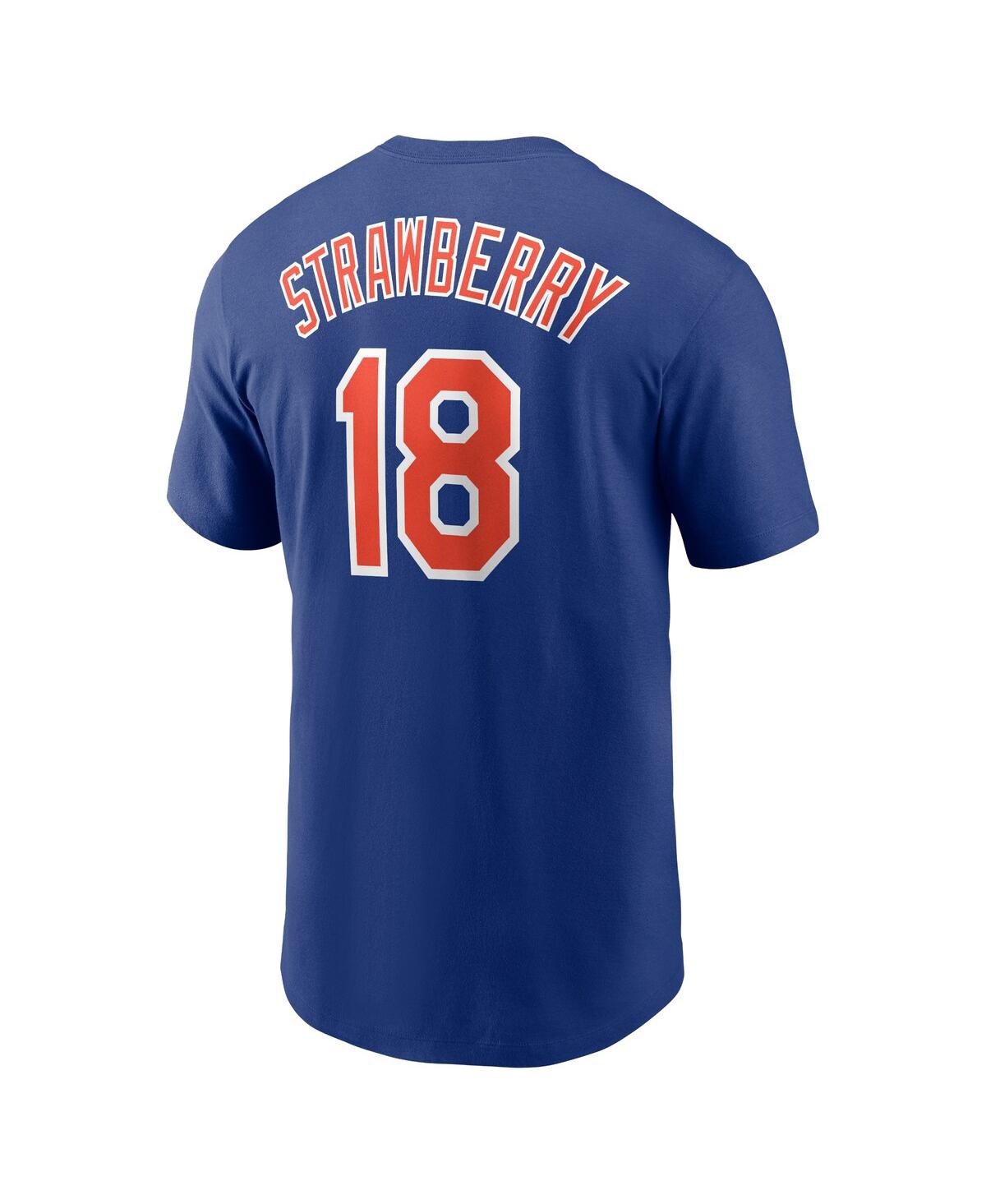 Nike Men's  Darryl Strawberry Royal New York Mets Fuse Name And Number T-shirt In Royal