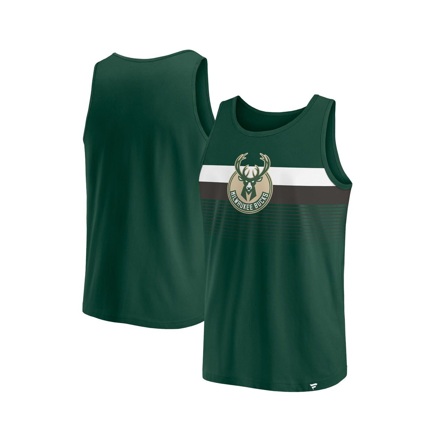 Мужской топ Fanatics Hunter Green Milwaukee Bucks Wild Game — фото 1