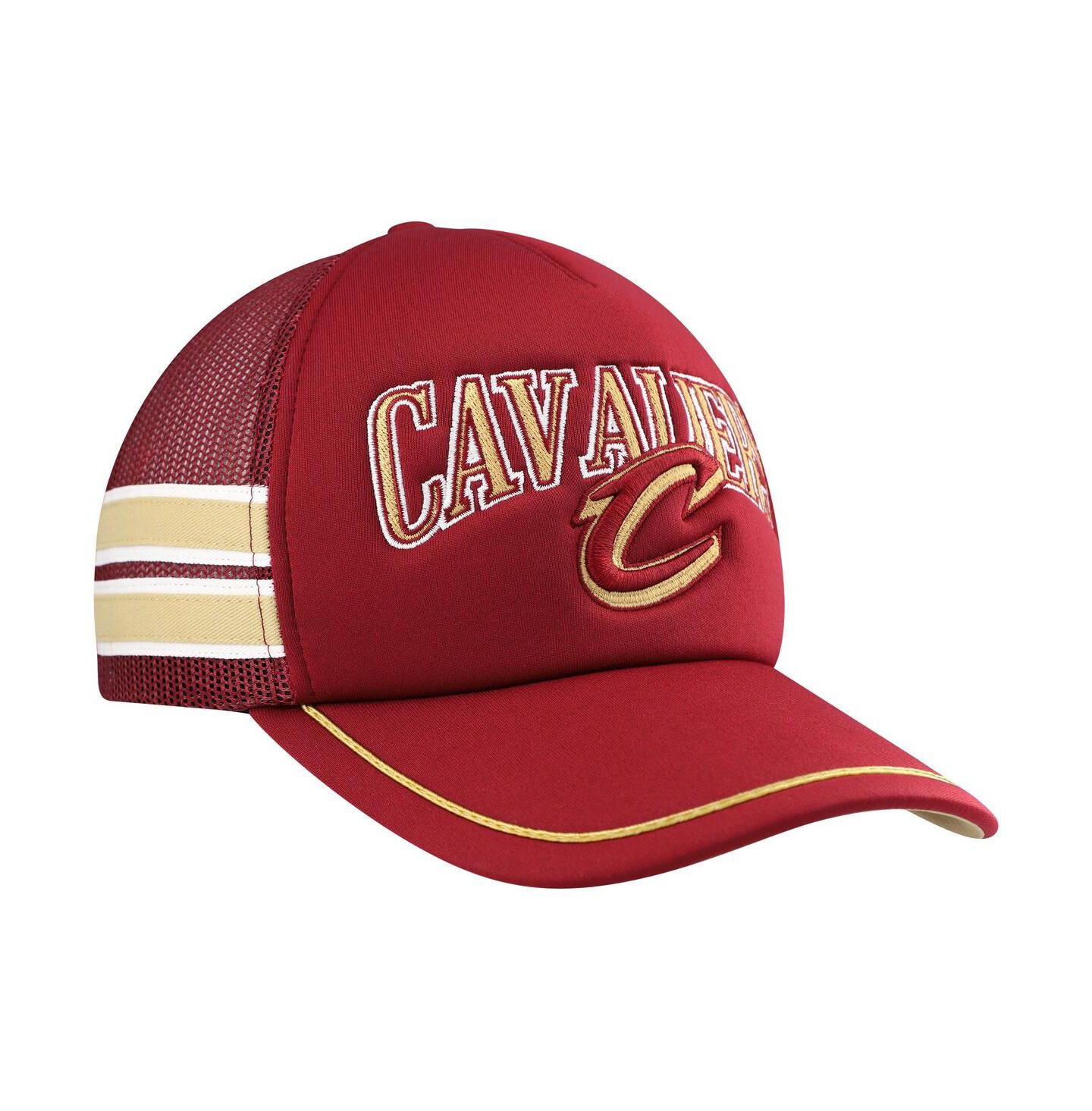 Мужская кепка '47 Brand Wine Cleveland Cavaliers Sidebrand Stripes Trucker Adjustable Hat — фото 3