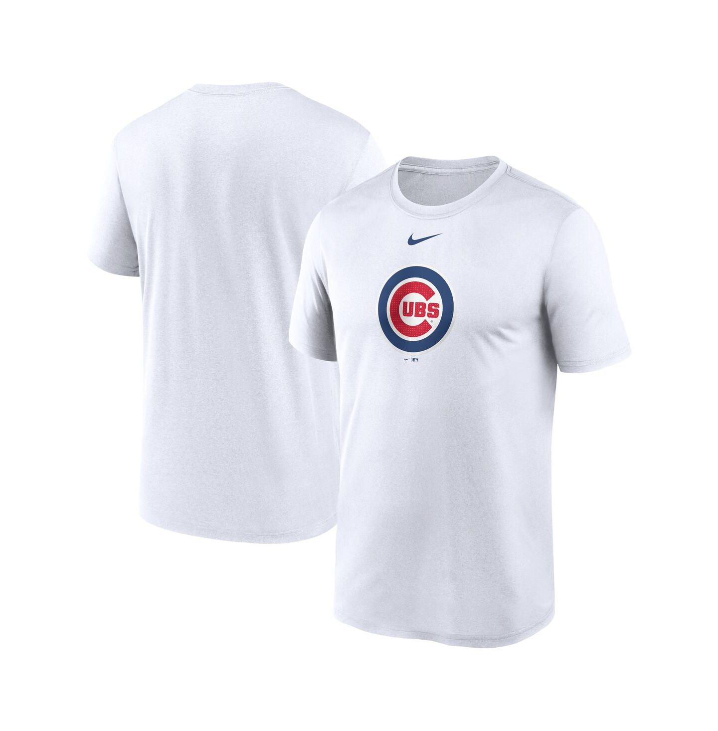 Мужская футболка Nike White Chicago Cubs Legend Fuse Large Logo Performance — фото 1