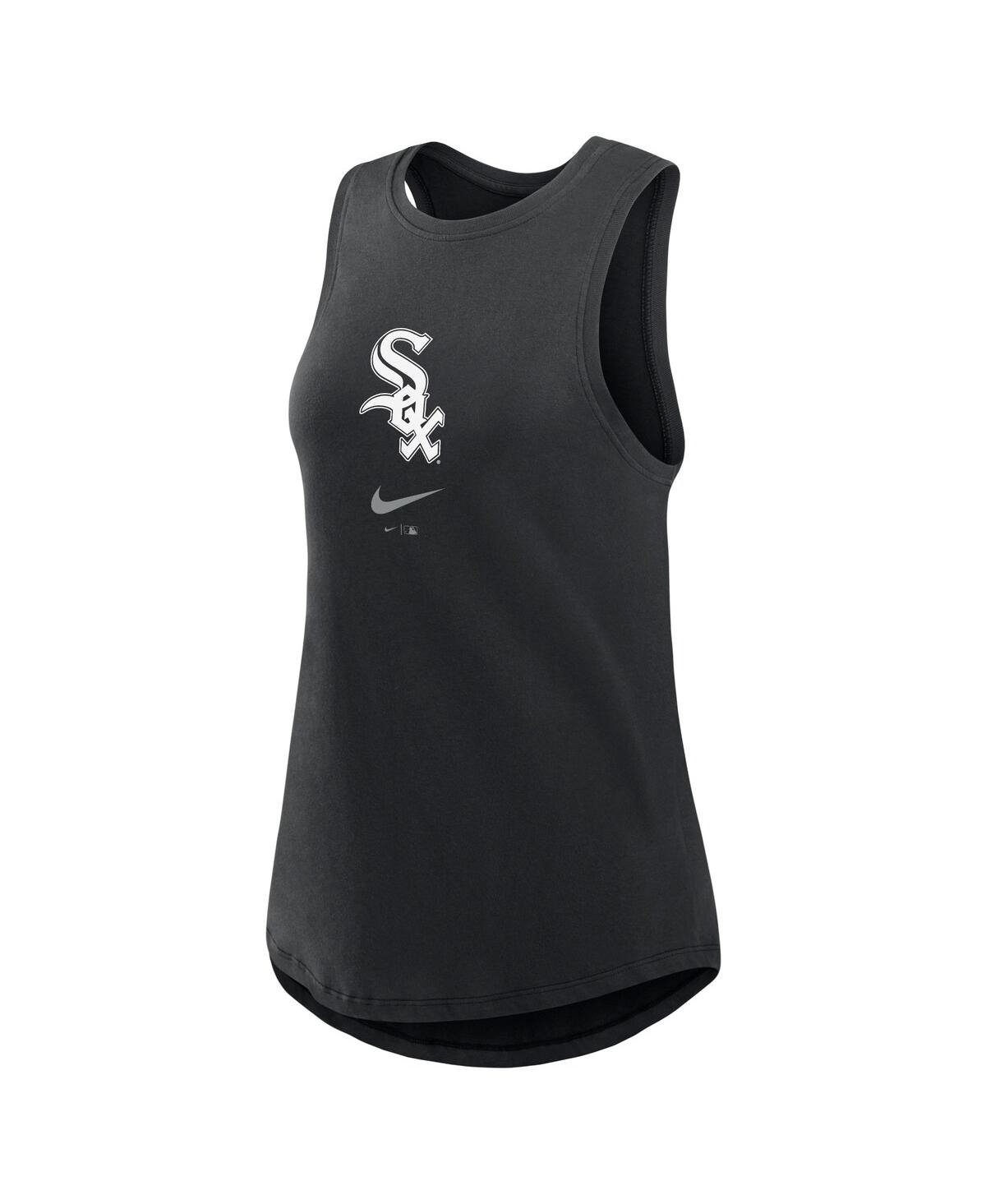 Women's NikeChicago White Sox Legacy Icon High Neck Fashion Tank Top - Black