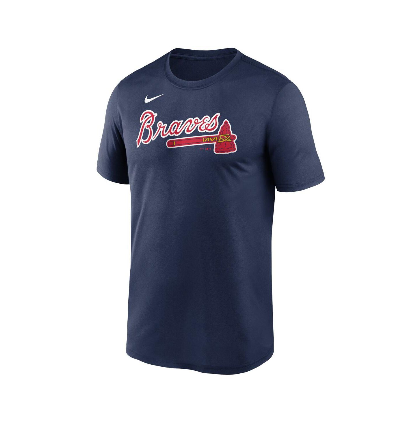 Мужская футболка Nike Navy Atlanta Braves Fuse Legend — фото 2