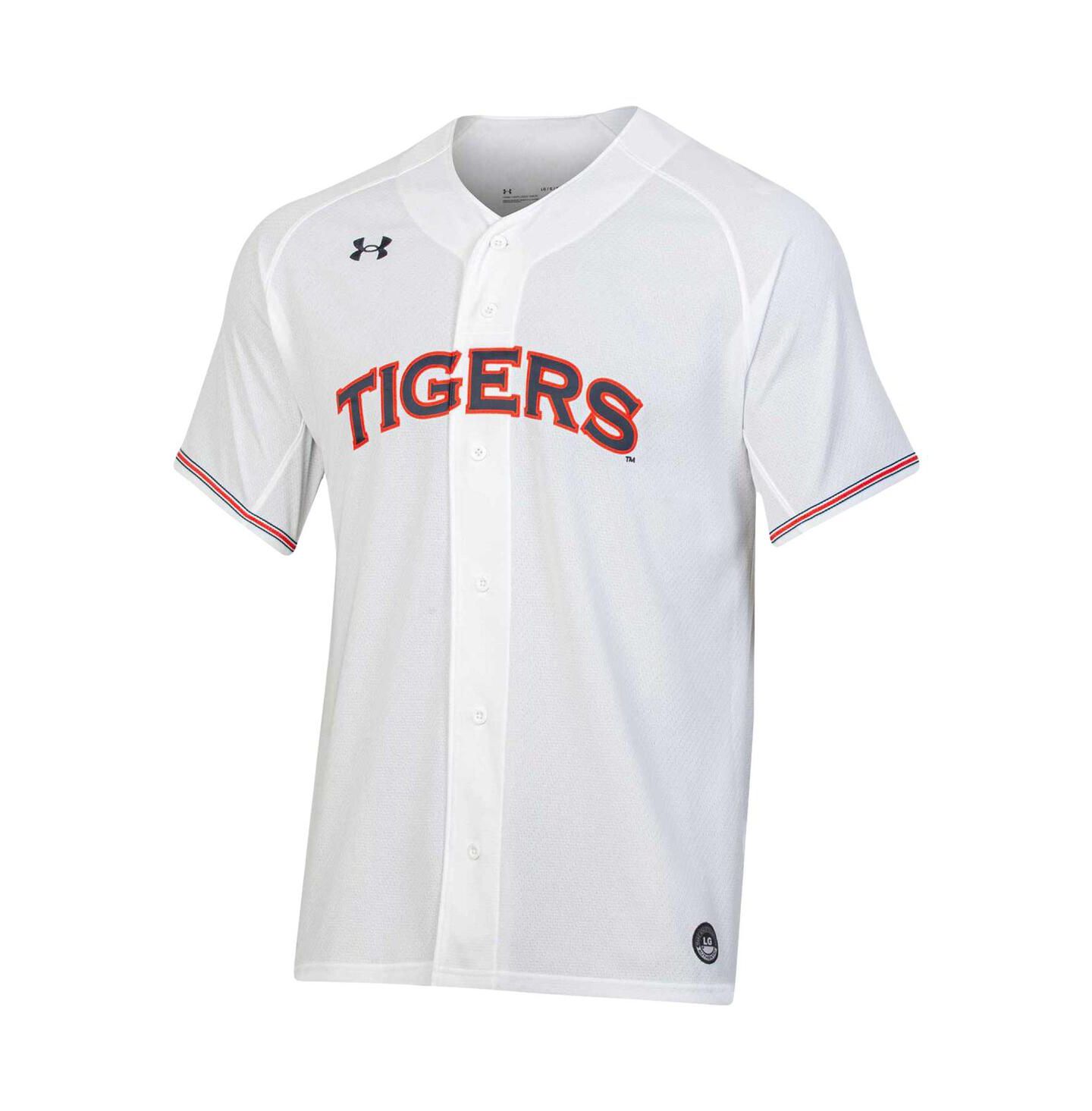 Мужское джерси Under Armour Men's Auburn Tigers Softball V-Neck Jersey, цвет: Белый — фото 2