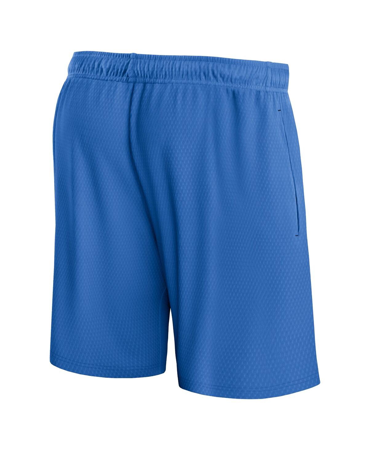 Shop Fanatics Men's  Blue Oklahoma City Thunder Post Up Mesh Shorts