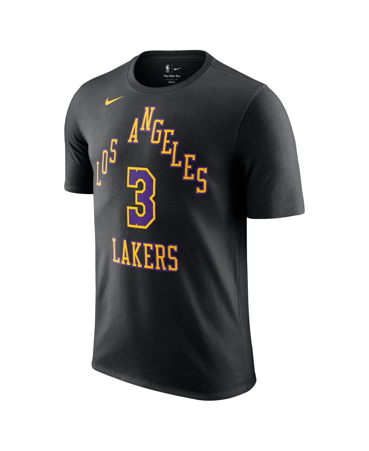 Shop Nike Men's  Black Los Angeles Lakers 2023/24 City Edition Name And Number T-shirt