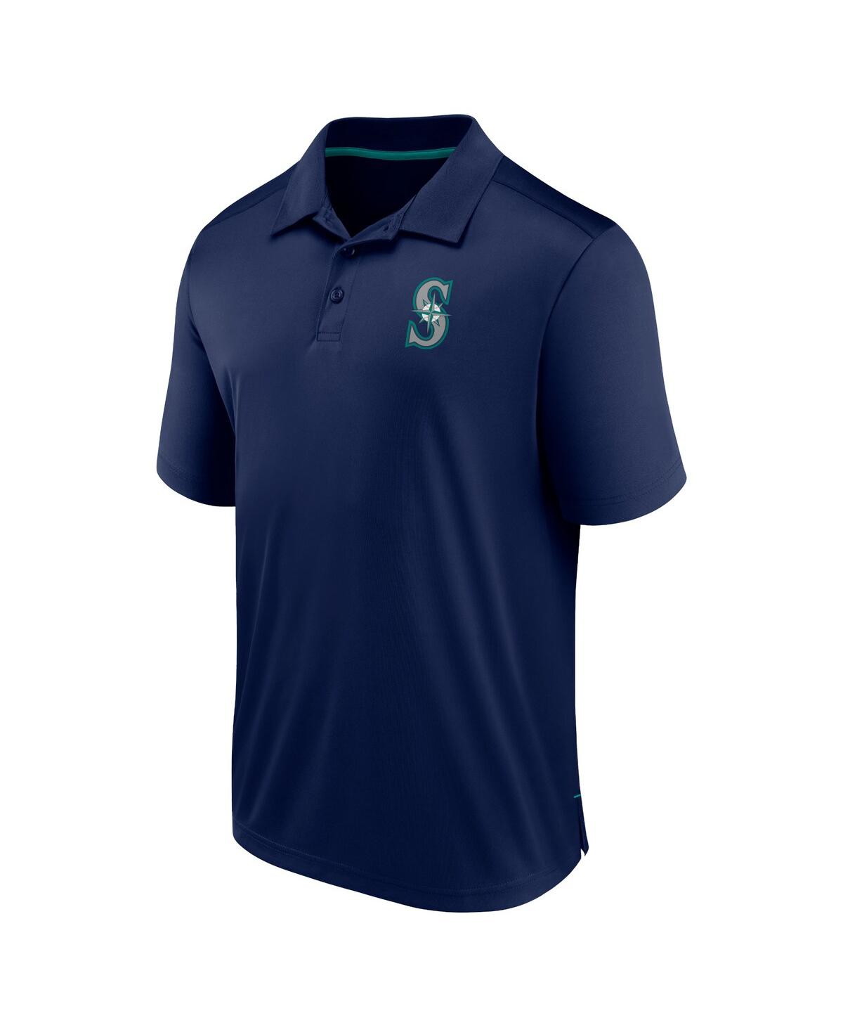 Shop Fanatics Men's  Navy Seattle Mariners Fitted Polo Shirt